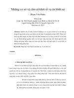 những cơ sở và căn cứ khởi tố vụ án hình sự