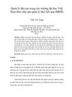 quản lý đào tạo trong các trường đại học việt nam theo tiếp cận quản lý theo kết quả (rbm)