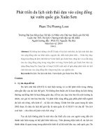 phát triển du lịch sinh thái dựa vào cộng đồng tại vườn quốc gia xuân sơn