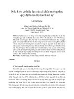 điều kiện có hiệu lực của di chúc miệng theo quy định của bộ luât dân sự