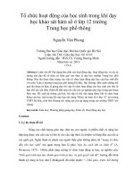 tổ chức hoạt động của học sinh trong khi dạy học khảo sát hàm số ở lớp 12 trường trung học phổ thông