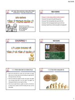 Tâm lý trong quản lý của thu hoài