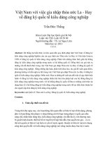 việt nam với việc gia nhập thỏa ước la - hay về đăng ký quốc tế kiểu dáng công nghiệp