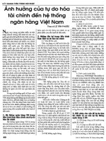 Ảnh hưởng của tự do hóa tài chính đến hệ thống ngân hàng Việt Nam