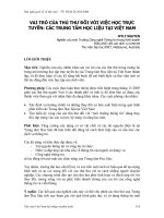 Vai trò của thủ thư đối với việc học trực tuyến: Các trung tâm học liệu tại việt nam