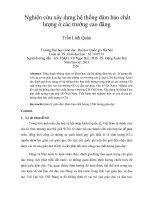 nghiên cứu xây dựng hệ thống đảm bảo chất lượng ở các trường cao đẳng