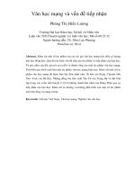 văn học mạng và vấn đề tiếp nhận