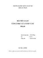 ý nghĩa của việc cho trẻ tuổi ấu nhi thao tác với đồ vật với sự phát triển tâm lí trẻ em