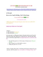 KỸ NĂNG GIAO TIẾP VỚI NGÔN NGỮ CỬ CHỈ