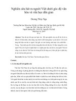 nghiên cứu hát ru người việt dưới góc độ văn hóa và văn học dân gian