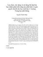 lựa chọn, xây dựng và sử dụng bài tập hóa học nhằm phát triển năng lực phát hiện và giải quyết vấn đề cho học sinh lớp 11 trường trung học phổ thông