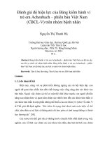 đánh giá độ hiệu lực của bảng kiểm hành vi trẻ em achenbach – phiên bản việt nam (cbcl-v) trên nhóm bệnh nhân