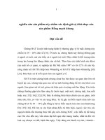 nghiên cứu sản phẩm này nhằm xác định giá trị đích thực của sản phẩm hồng mạch khang