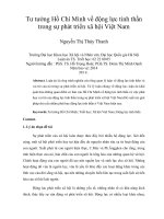 tư tưởng hồ chí minh về động lực tinh thần trong sự phát triển xã hội việt nam