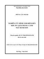 nghiên cứu hình ảnh điểm đến khu du lịch thắng cảnh ngũ hành sơn