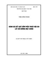 đánh giá kết quả sớm phẫu thuật nội soi lấy sỏi đường mật chính