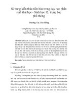sử sụng kiến thức tiến hóa trong dạy học phần sinh thái học - sinh học 12, trung học phổ thông