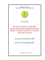 kế toán xác định và phân tích kết quả hoạt động kinh doanh tại khách sạn long xuyên