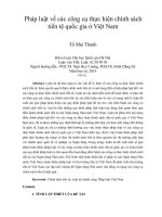 pháp luật về các công cụ thực hiện chính sách tiền tệ quốc gia ở việt nam