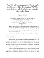 phân tích mối tương quan giữa điểm thi tuyển sinh đầu vào và điểm thi tốt nghiệp thpt hai môn toán và ngữ văn của học sinh trên địa bàn tỉnh cao bằng