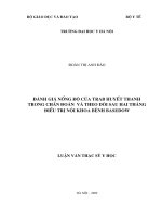 đánh giá nồng độ của trab huyết thanh trong chẩn đoán và theo dõi sau hai tháng điều trị nội khoa bệnh basedow