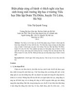 biện pháp củng cố hành vi thích nghi của học sinh trong môi trường lớp học ở trường tiểu học dân lập đoàn thị điểm, huyện từ liêm, hà nội