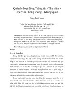 quản lý hoạt động thông tin - thư viện ở học viện phòng không - không quân