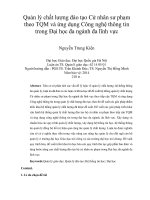 quản lý chất lượng đào tạo cử nhân sư phạm theo tqm và ứng dụng công nghệ thông tin trong đại học đa ngành đa lĩnh vực