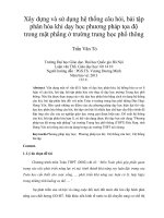 xây dựng và sử dụng hệ thống câu hỏi, bài tập phân hóa khi dạy học phương pháp tọa độ trong mặt phẳng ở trường trung học phổ thông