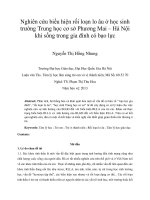 nghiên cứu biểu hiện rối loạn lo âu ở học sinh trường trung học cơ sở phương mai – hà nội khi sống trong gia đình có bạo lực