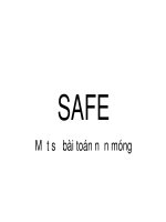 HƯỚNG DẪN SỬ DỤNG SAFE MỘT SỐ BÀI TOÁN NỀN MÓNG
