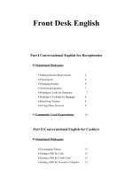 Tiếng anh cho lễ tân khách sạn