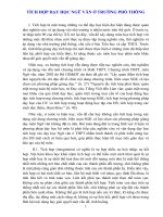 Chuyên đề tích hợp dạy học ngữ văn ở trường phổ thông