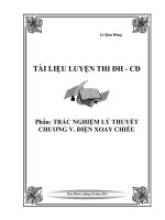 trắc nghiệm lý thuyết phần dòng điện xoay chiều