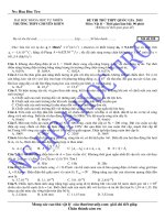 đề thi thử đại học năm 2015