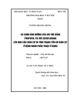 so sánh ảnh hưởng của gây mê bằng  Propofol TCI với Sevoflurane  lên nhu cầu giãn cơ và tình trạng tồn dư giãn cơ  ở bệnh nhân phẫu thuật ổ bụng