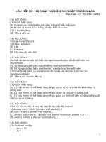 câu hỏi trắc nghiệm ôn thi môn lập trình mạng