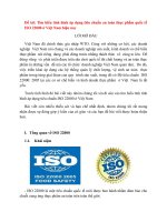 Thực trạng tình hình áp dụng ISO 22000 ở việt nam hiện nay