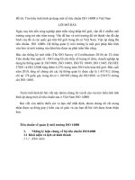 Thực trạng tình hình áp dụng ISO 14000 tiêu chuẩn về bảo vệ môi trường ở Việt Nam