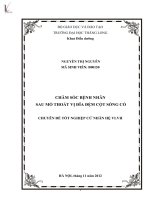 chăm sóc bệnh nhân sau mổ thoát vị đĩa đệm cột sống cổ