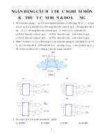 câu hỏi trắc nghiệm môn kỹ thuật cảm biến đo lường