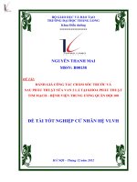 đánh giá công tác chăm sóc trước và sau phẫu thuật sửa van hai lá tại khoa phẫu thuật tim mạch - bệnh viện trung ương quân đội 108 text