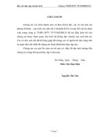 ĐỀ TÀI: THỰC TẬP TỐT NGHIỆP TẠI TNHH MTV TP FOODINCO ( Nhà máy bột mỳ Việt Ý) tại số 51 Yết Kiêu, Quận Sơn Trà, Thành phố Đà Nẵng