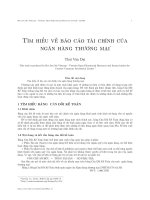 Tìm hiểu về báo cáo tài chính ngân hàng thương mại