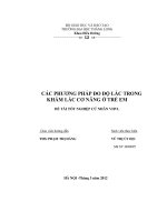 các phương pháp đo độ lác cơ năng ở trẻ em text