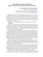 phát triển một phương pháp số phục vụ tính toán các bài toán địa kỹ thuật