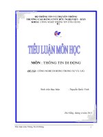Tiểu luận môn Thông tin di động : CÔNG NGHỆ DI ĐỘNG TRONG 3G VÀ 3,5G