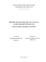 ĐỊNH mức dự TOÁN CHO CÔNG tác sản XUẤT, lắp đặt KÊNH bê TÔNG đúc sẵn
