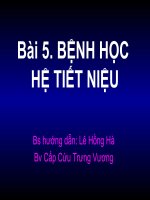 bệnh học hệ tiết niệu