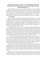 LuỢNG hóa lợi ÍCH của xử lý nuớc THẢI BẰNG PhưƠNG PHÁP kỵ KHÍ và THU hồi METAN tại một số NHÀ máy CHẾ BIẾN TÍNH bột sắn